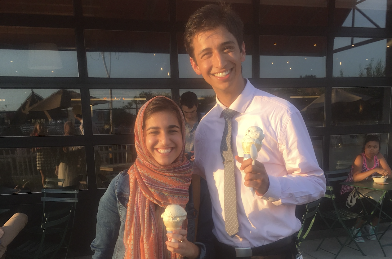 friend with ice cream